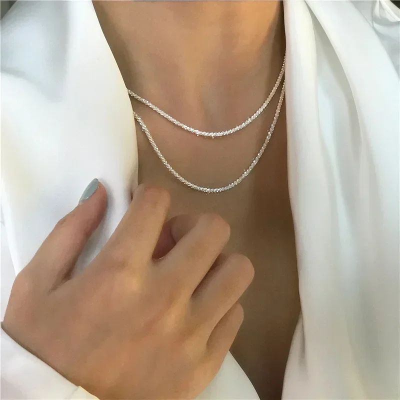 ???????? ?? ??? Colar Popular Para Mulheres Corrente De Clavícula Gargantilha Jóias De Moda Acessórios De Casamento Festa De Aniversário Presente Pingente