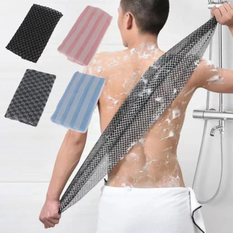 1pc Japanese Rubbing Washcloth Bath Nylon Towel Brush for Back Towels Exfoliating Scrub Shower Sponge Body Bathroom Accessories