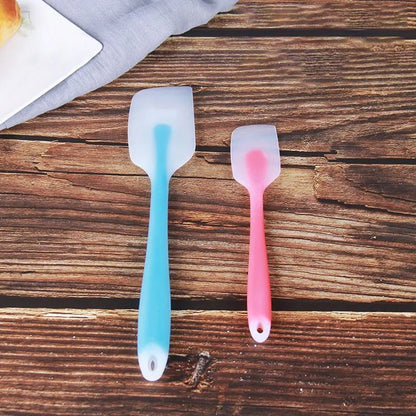 Espátula de Silicone Creme Manteiga Cozinha Cozimento Espátula Utensílios Resistentes ao Calor Raspador Decorador Ferramentas Translúcidas para Cozinha e Confeitaria