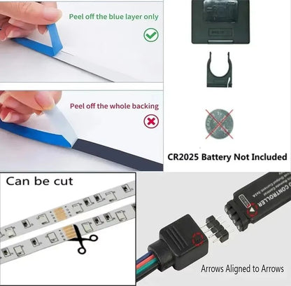 5V Usb Adhesive Rgb Led Light Strip Color Changing Ice String Christmas Lighting Led Tape 1M 15 M 20 Meter Tv Led Backlight Band