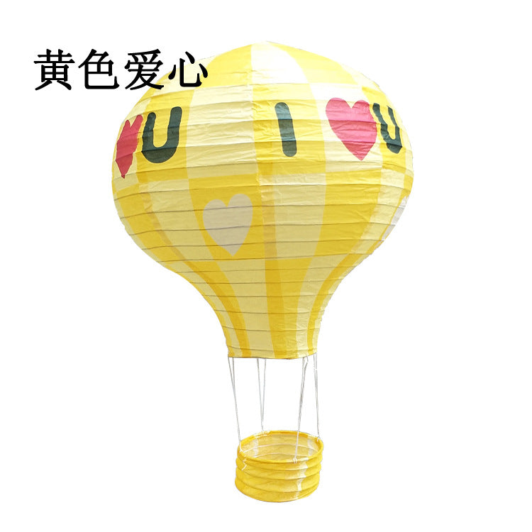 1pc Ceremony Holiday Party Folding Paper Lantern Hot Air Balloon Shape 30/40cm Pink Blue For Kids Baptism Birthday Wedding Decor