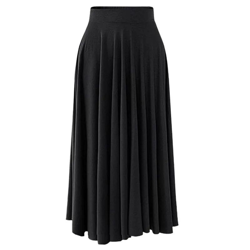 Plus Size High-waisted Skirt Loose-fit Wide-leg Umbrella Skirt Pleats Women's Fashion Clothing Long 80cm