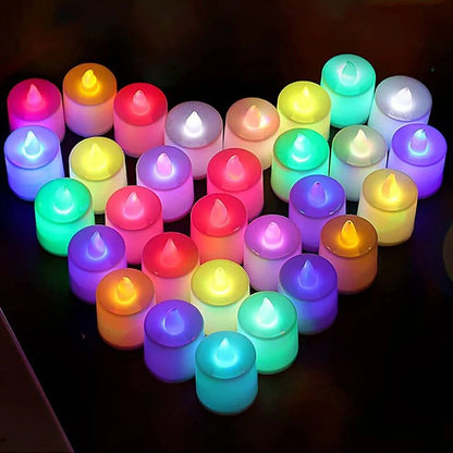 1/48PCS  LED Candle Battery-Power Tealight Flameless Fake Candle Light Christmas Wedding Birthday Wedding Romantic Decor Lamp