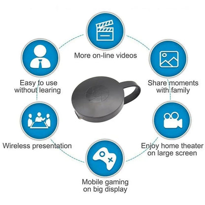 1080P G2 para MiraScreen Display Anycast Wifi HDMI-compatível Miracast Dongle Compatível para TV Android Ios Espelhamento de tela