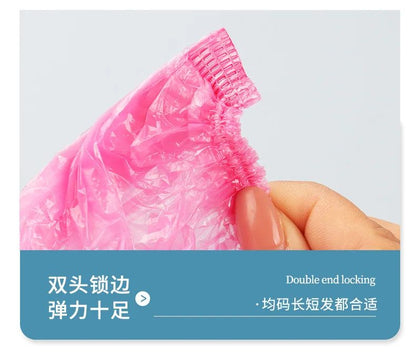 Toucas de Banho Descartáveis Acessórios para Sauna Transparentes e à Prova d'Água Toucas Descartáveis para Cabelo Produtos de Banheiro para Casa