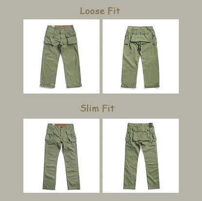 Red Tornado P-44 Monkey Pants Men's Military Style HBT Cargo Trousers Army Green