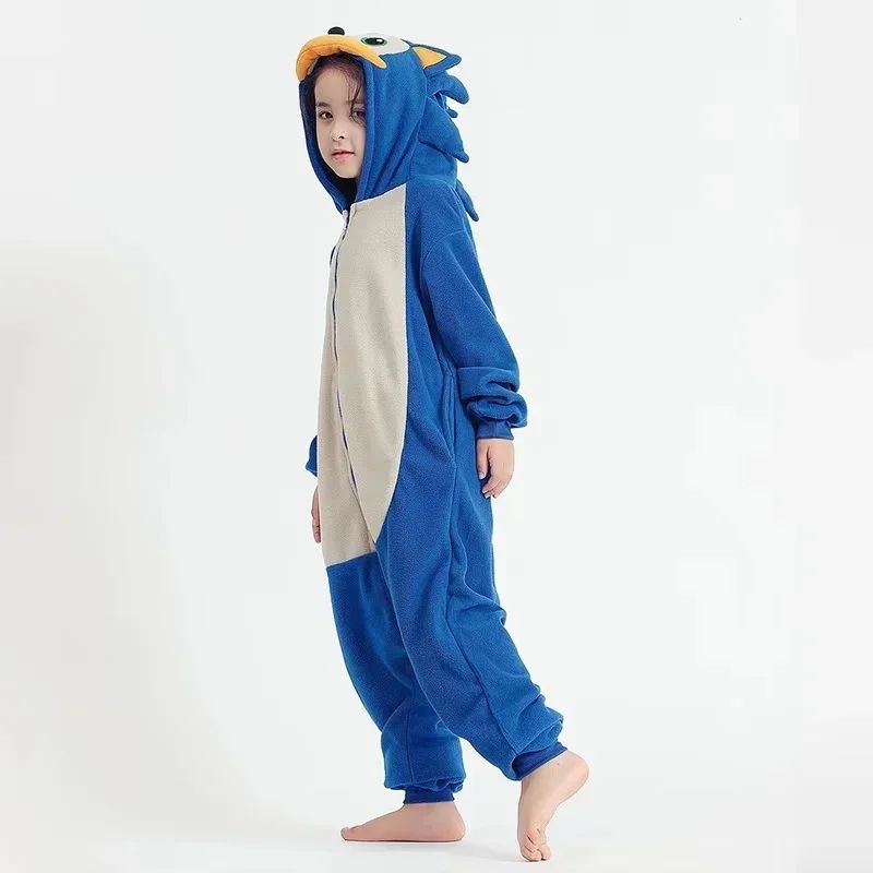 Girls Boys Cartoon Sleepwear Kids Children Cute Sonic Onesies Animal Flannel Pajamas For Christmas Halloween Party