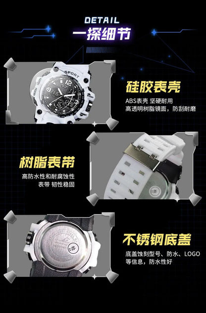 Hot shopping Teenage Men's Junior High School Student Fashion Trend Black Technology Sports Glow Men's Electronic Watch