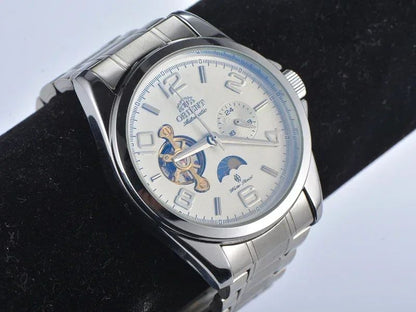 Orient Watches Alta Qualidade AAA Relógio Novo Top Relógio Masculino Luxo Multi-Funções Todo em Aço Automático Mecânico Turbilhão