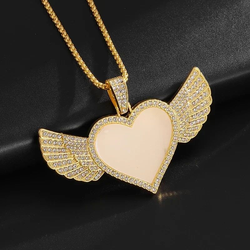 Pingente de Pistola com Gelo Cravejado Bling Colar de Metralhadora Masculino Personalidade Hip Hop Rock Punk Joia Legal para Festa de Rua Presente