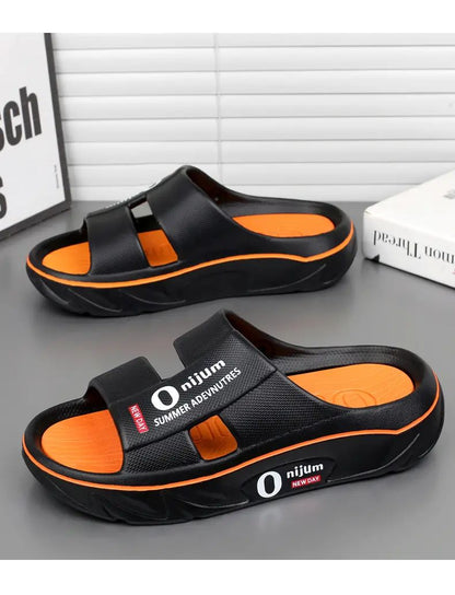 New Summer Men Massage Slippers Sides Indoor Outdoor Sandals Soft Sole Slides Male Flip-flops Men's Sandals Beach Casual Shoes