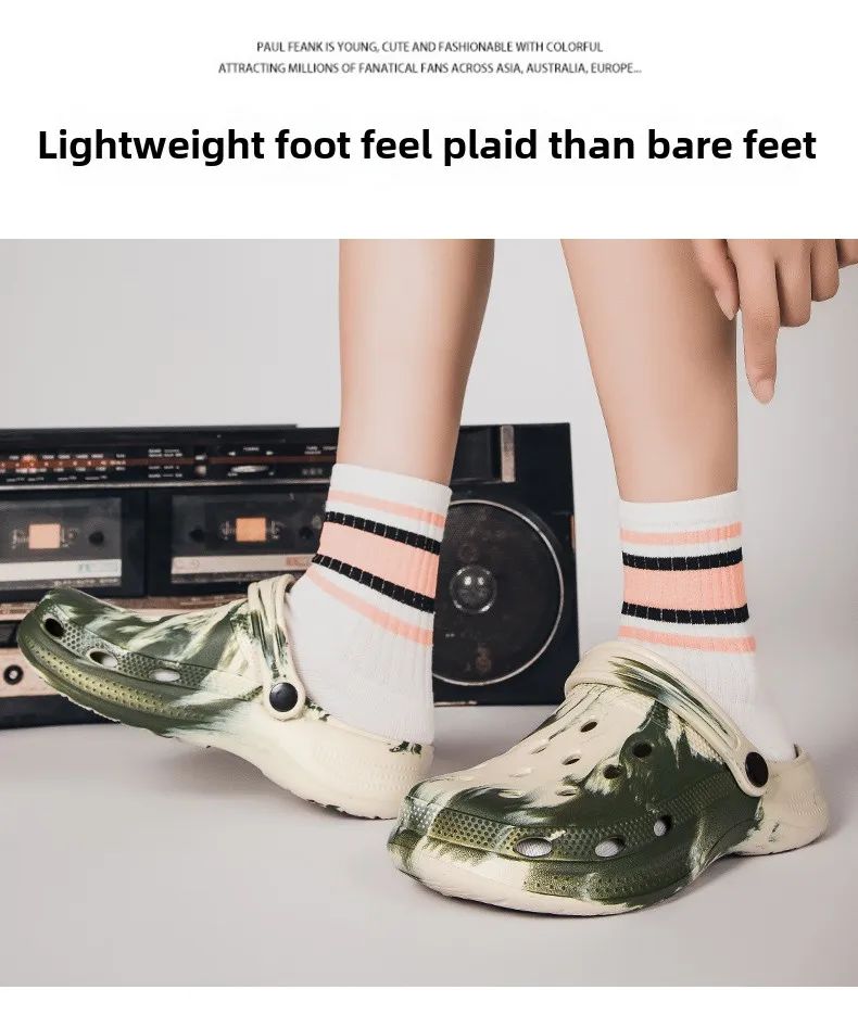 Summer Couple Clog Shoes Fashion Sandals Waterproof Slippers Men Shoes Outdoor Soft Sole Shoes Clogs EVA Beach Home Slipper