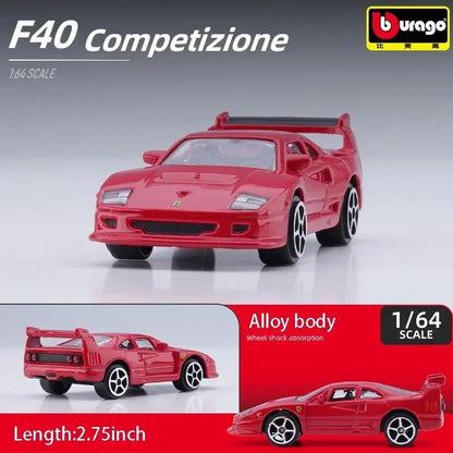 Burago 1:64 Ferrari Series SF90 488P Roma F430 F12 Liga de Carro Modelo Brinquedos Infantis Coleção de Presentes de Férias Modelo de Carro Atacado