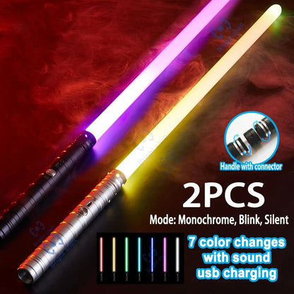 Metal Lightsaber Sword Toys RGB Light Saber 15Color Change Kids Soundfonts Force FX FOC Blaster Toys Jedi Sword Gift