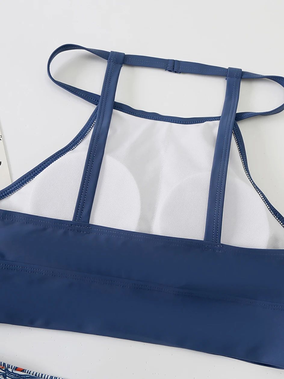 High Waist Bikini 2025 Swimsuit Woman High Neck Swimwear Female 2 Pieces Swimming for Women Bathing Suit Bikinis Sets Beach Wear