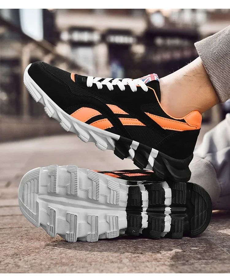 Marca Tendência Tamanho 46 47 48 Tênis Masculino Antiderrapante Amortecedor Solado Grosso para Fitness Tênis de Corrida Respirável para Uso Externo para Homens