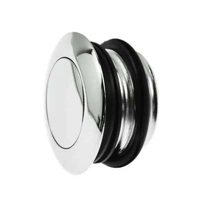 Tampa de combustível/óleo cromada preta para motocicleta Harley Sportster 883 1200 XL XR Iron Dyna Touring Softail FLHR