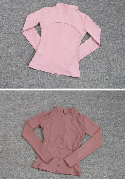 Sports Coat Women's Shirt Yoga Slim Long Sleeve Fast Running Thin Pilates Fitness Suit Top Clothing