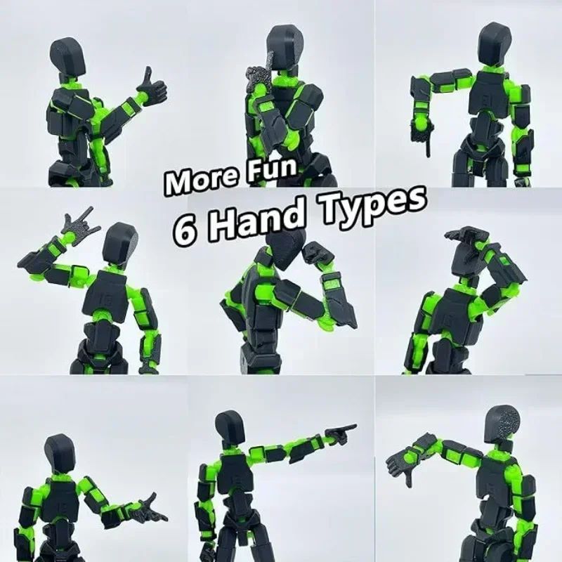 3D Printed Movable Shapeshift Robot Action Figuras 3rd Generation Lucky 13 Figure Toys Dummy DIY Mannequin Decompression Toys