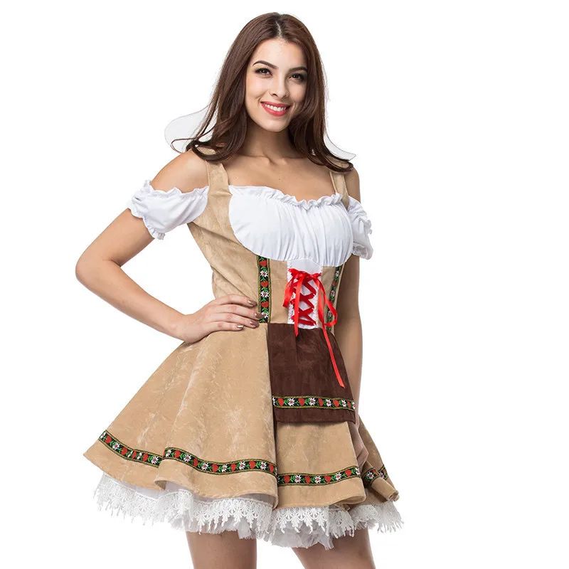Couples Oktoberfest Costume Parade Tavern Bartender Waitress Outfit Cosplay Halloween Carnival Party Fancy Dress