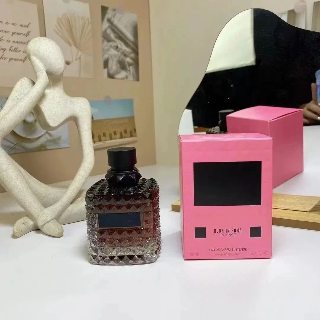 Perfume 100ML Charmoso Sexy Feminino Spray Corporal Perfumes Masculinos e Femininos Frangrância de Longa Duração de Alta Qualidade Born in Roma