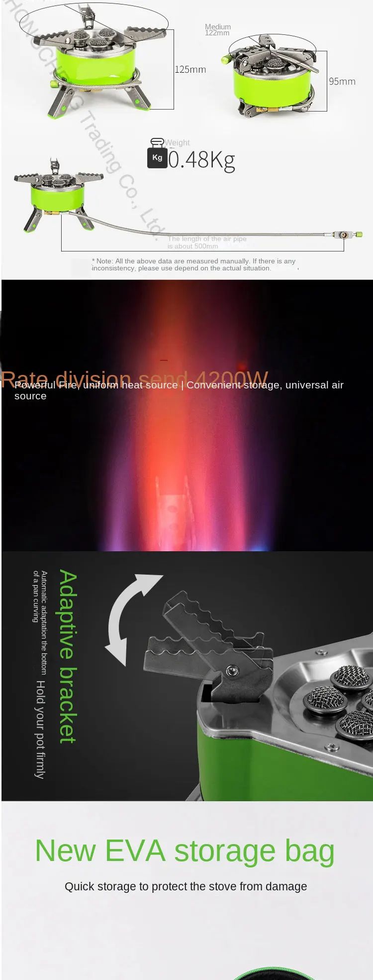 Fogão a Gás Portátil para Acampamento Durável Tipo Tanque, Fogão Elétrico de Sete Estrelas, Fogão de Gás Portátil para Acampamento, Tanque de Gás Butano para Camping, Acampamento ao Ar Livre, Fogão a Gás