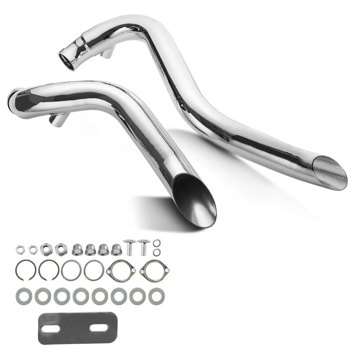 2 Inch Motorcycle Drag Pipes Exhaust System for Touring Softail Dyna Sportster with Forward Control Models Motorbike Accessories