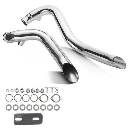 2 Inch Motorcycle Drag Pipes Exhaust System for Touring Softail Dyna Sportster with Forward Control Models Motorbike Accessories