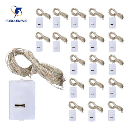 20PCS Mini LED String Lights 2m 20LED Waterproof Fairy Lights 3 Modes Battery Powered for DIY Christmas New Year Home Decoration