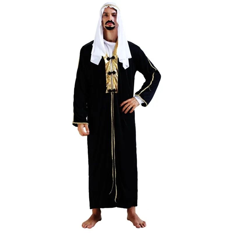 Men Arabia Arab Sheikh Costume Shepherd Arabian Prince Cosplay for Adult Fantasia Purim Halloween Costumes