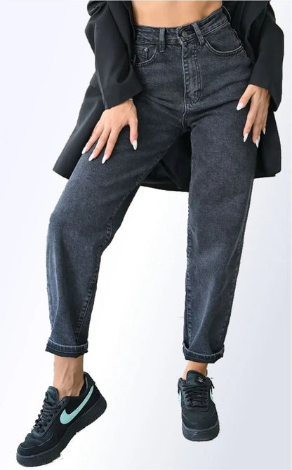 Women's High Waist Straight Leg Jeans Summer Breathable Loose Fit Versatile Comfortable Long Pants Commute Casual Style