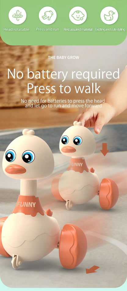 Baby Toy Cars Toddler Swing Press And Go Cute Duck Car Educational Toys For Boys Girls Pull Back Cars Toy Children Xmas Gifts