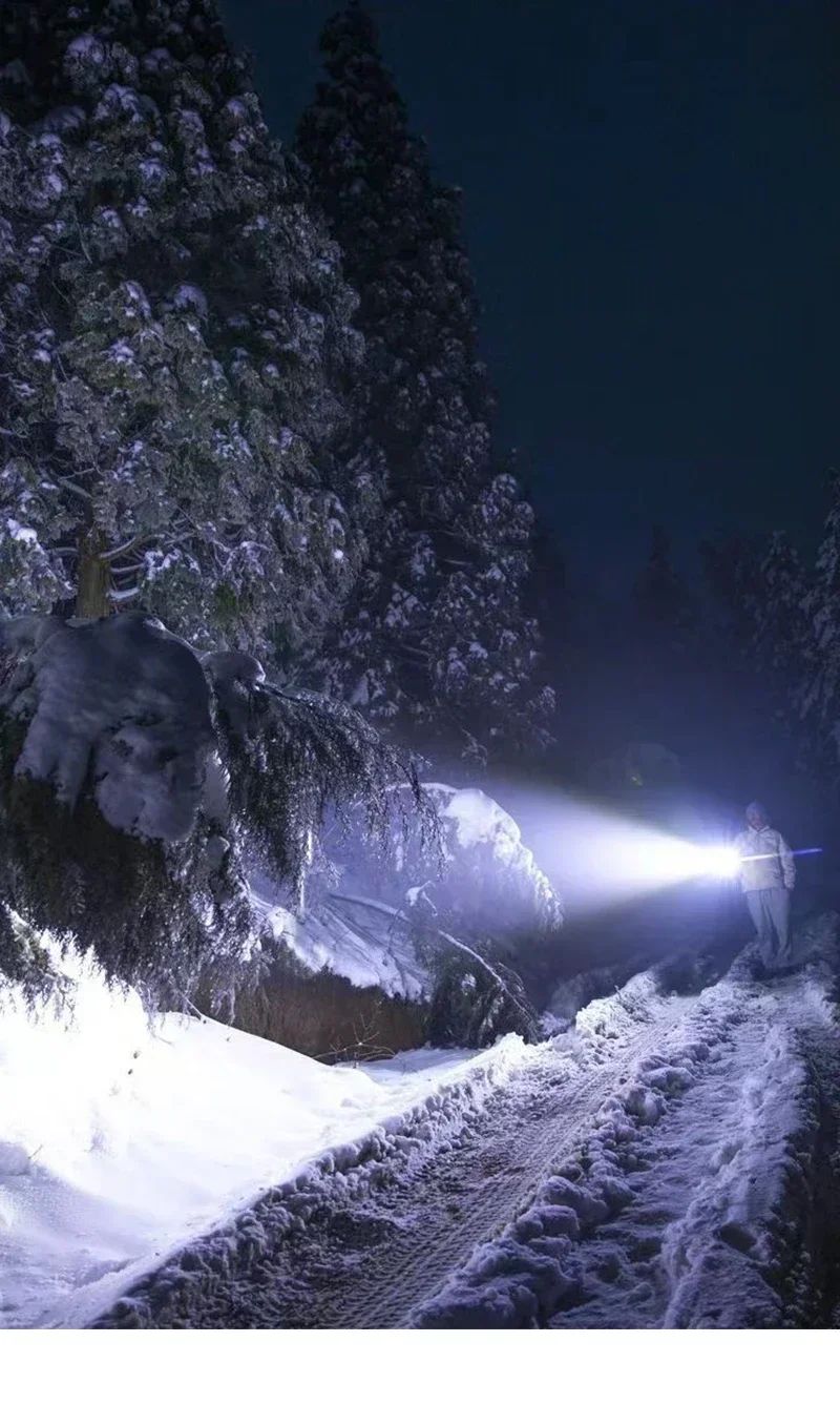 High Strong Power Led Flashlights 2000LM Tactical Torch with Display Light USB Charging Camping Fishing Emergency Zoom Lantern