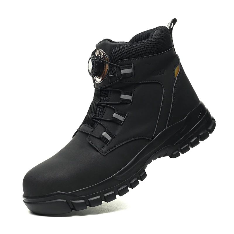 Botas de segurança masculinas à prova d'água, indestrutíveis, com biqueira de aço, anticorte, resistentes a perfurações, sapatos de segurança para motociclistas, Botas Para Hombre