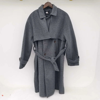 2022 Men's Woolen Clothes Straight Casual Windbreaker Long Coat Fashion Loose Gentle Autumn Korean Elegant Overcoat