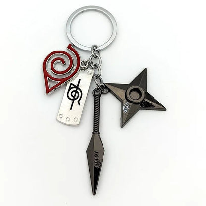 Anime Naruto Chaveiro Brinquedo Kunai Shuriken Konoha Ninja Carro Mochila Xiao Organização Nuvem Vermelha Chaveiro Acessórios Presente
