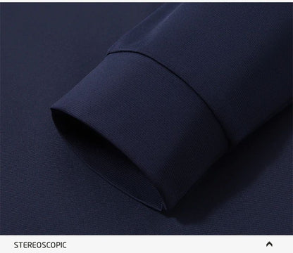 BROWON Polo Tee Shirt for Man 2025 Autumn New Luxury Men Long Sleeve T shirt Business Casual Slim Tops for Man Designer Clothes