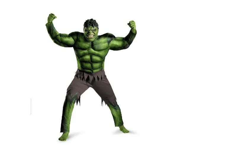 Kids Green Superheroes Anime Hulk Cosplay Muscle Costumes Boys Birthday Halloween Carnival Party Hulk Dress Up Jumpsuit