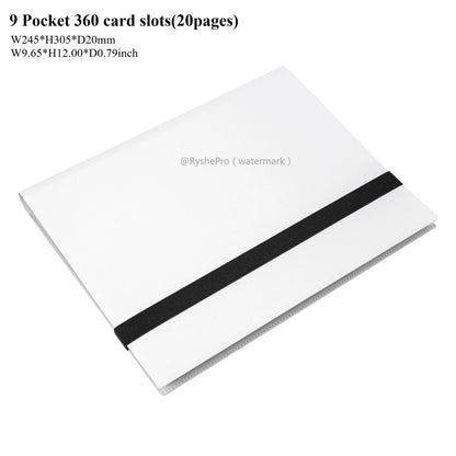 Fichário de cartas com 9 bolsos Álbum de exibição de cartas de troca Fichário de 360 bolsos de carregamento lateral para TCG Yugioh MTG Jogo Livro de cartas