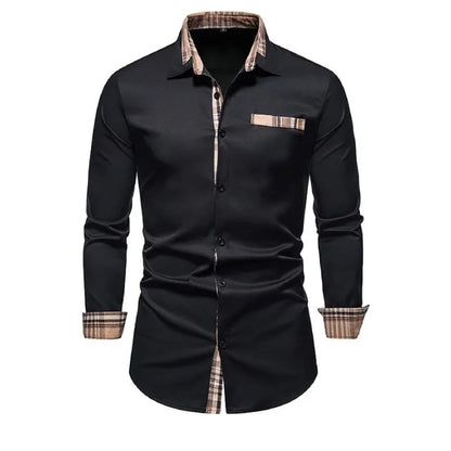 Bolubao Men Brand New Shirt Fashion Smart Casual Business Four Season Long Sleeve Black Male Elastic Shirt