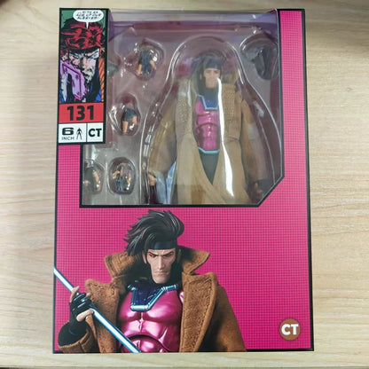 Original Ct Toys Gambit Mafex 131 – X-Men Wolverine SHF Boneco de Ação Anime – Presente Personalizado para Crianças e Colecionadores