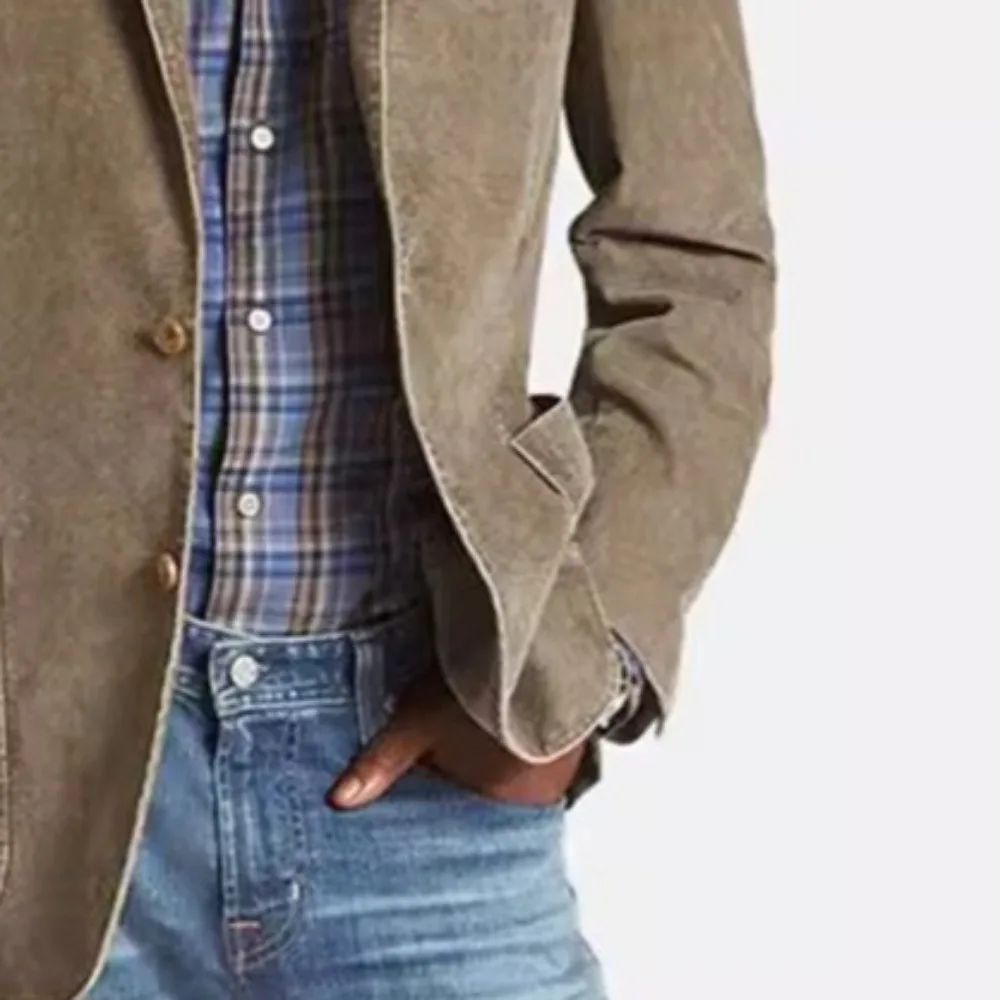 2024 New Denim Suit Burst Casual Solid Color Coat Men's Wear Men Blazer Slim Fit Victorian Jacket Blazer for Men