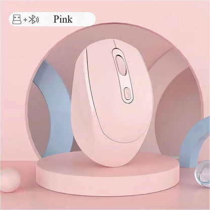 MINGCVIL Wireless Mouse RGB Rechargeable Bluetooth Mice Wireless Computer Ergonomic Gaming Mouse for Laptop PC adjustable DPI