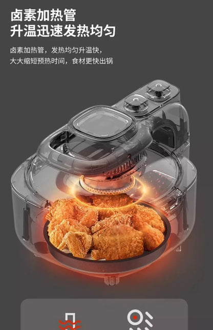 220V Automatic Double-Layer Electric Air Fryer Hot Pot Non-Stick Home Use Large Capacity Potatoes Fryer