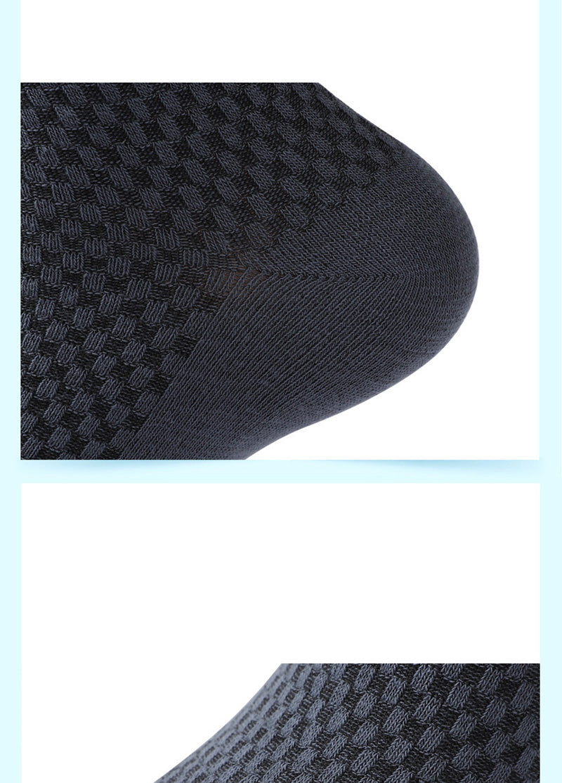 10 Pair Men's Bamboo Fiber Socks Harajuku Retro Breathable Business Man Socks Black Long Sock Deodorant Gift Set Size 39-46
