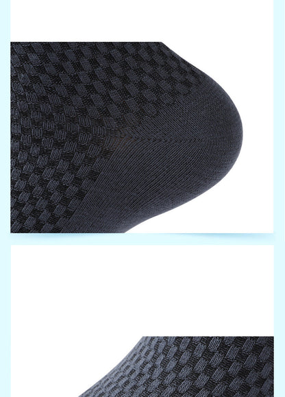10 Pair Men's Bamboo Fiber Socks Harajuku Retro Breathable Business Man Socks Black Long Sock Deodorant Gift Set Size 39-46
