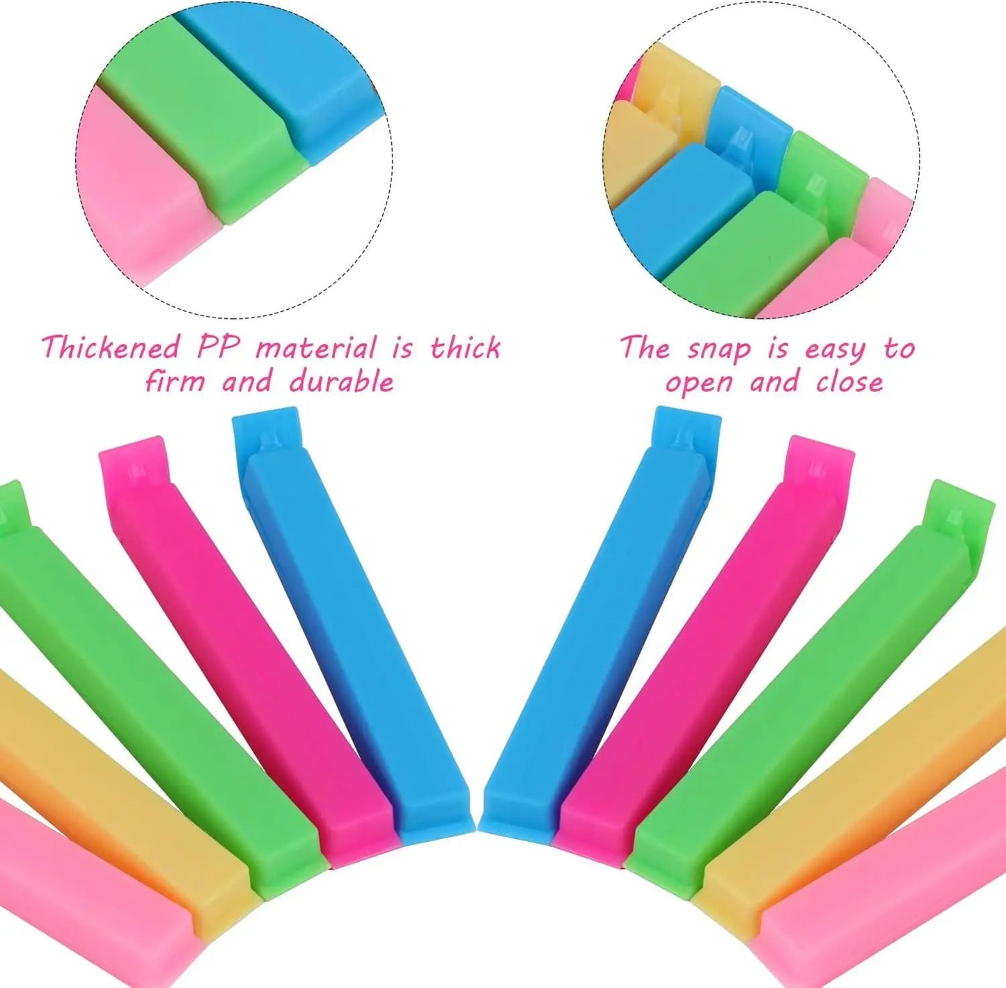 10/5PCS Portable Kitchen Storage Food Snack Seal Sealing Bag Clips Sealer Clamp Plastic Tool Kitchen Accessories Food Bag Clips