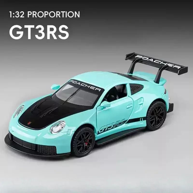 Carrinho Miniatura Diecast 1/32 Escala 911 GT3RS Carro Esportivo Modelo de Brinquedo Veículo Crianças Menino Aniversário Presente Decoração de Casa Brinquedo de Carro