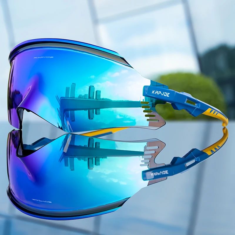Kapvoe Cycling Sunglasses UV400 Protect Men Bike Sunglasses MTB Eyewear Outdoor Sport Goggles Bike Glasses Oculos De Ciclismo