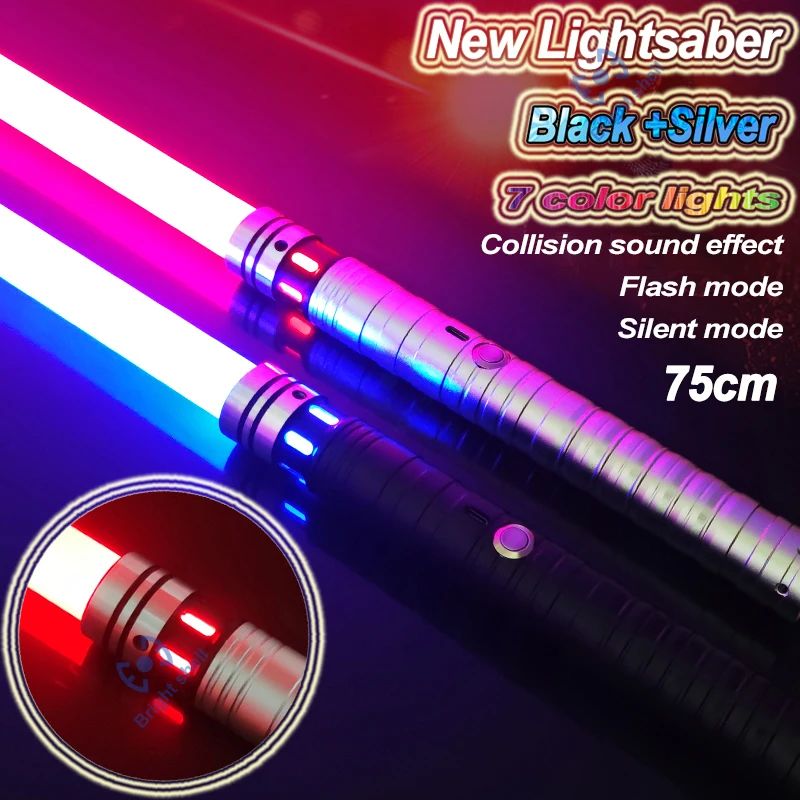 Metal Lightsaber Sword Toys RGB Light Saber 15Color Change Kids Soundfonts Force FX FOC Blaster Toys Jedi Sword Gift